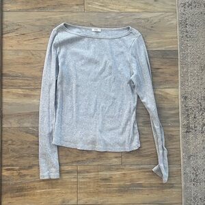 Ardene Heather Gray Ribbed Top